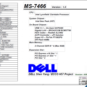 Dell Vostro MS-7466 REV 1.0 schematic